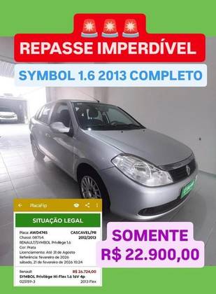 RENAULT SYMBOL 1.6 PRIVILÈGE 16V FLEX 4P MANUAL